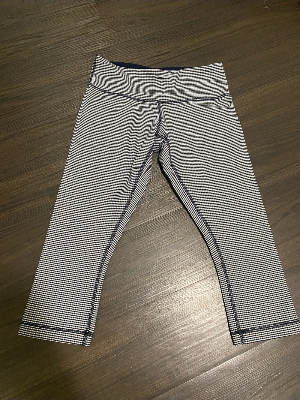 Navy and White  Active Capris